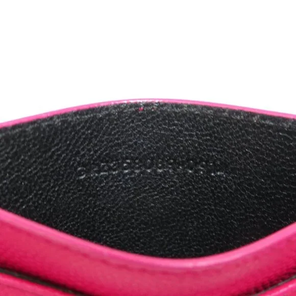 YVES SAINT LAURENT Pink Leather Card Holder - Picture 6 of 11